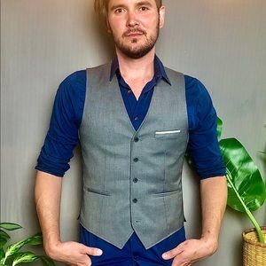 TOPMAN men’s vest — gray — US 42